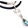 Silberschmuck - BG Mother of Earth, ciondolo con abalone e pietra di luna, in argento Sterling 925, lunghezza 5,0 cm, con nastro in tessuto da 45 cm, confezione regalo