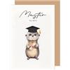 Edition Seidel Biglietto di auguri di alta qualità per l'esame superato con busta. Biglietto di auguri con scritta in inglese Master Studium laurea università successo celebrazione uomo donna (PR176