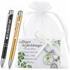 Zidoley Set regalo di incoraggiamento Du Schaffst Das Glücksbringer con penna a sfera e portachiavi con trifoglio inciso, regali per esami di buona fortuna