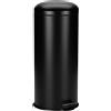 Relaxdays Cestino dei rifiuti da 30 litri, cestino da cucina con chiusura automatica, manico e pedale, cestino rotondo, nero