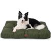 Bedsure - Cuccia impermeabile per cani, L, materasso lavabile in tessuto Oxford, cuscino per cani resistente all'acqua, per gabbie, verde, 91 x 68 x 10 cm