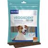 Virbac VeggieDent FR3SH Snack Igiene Dentale Cani (S (5-10kg)) | Snack dentali a forma di Z con tecnologia FR3SH per rinfrescare l'alito e controllare placca e tartaro fin dal primo giorno.