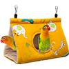 RANYPET Nido per Pappagalli Invernale Calda, Trespolo per Pappagalli, Amaca in Velluto Capanna Gabbia Volatili Nascondiglio Letto per Pappagalli, Parrocchetti Ondulati Lovebird - 17 x 10 x 11 cm