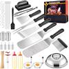 KOMTWNM Set di utensili per barbecue，Facile da pulire, compatto e portatile, include 21 accessori per barbecue con custodia,Utensili per barbecue per barbecue in giardino, campeggio e picnic