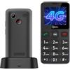 Melefon Telefono cellulare 4G per anziani, tasti grandi, pulsante SOS, display a colori da 2,2 pollici, ricarica USB-C e base di ricarica, torcia, radio FM, senza contratto