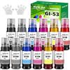 FANSHENG GI53 Inchiostro Compatibile con Canon GI-53 53 Flaconi di Inchiostro per Pixma G650 G550 Stampanti (12 Pack,2 Nero/ 2 Ciano/ 2 Magenta/ 2 Giallo/ 2 Rosso/ 2 Grigio)