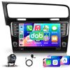 Rimoody [DAB+] 2G+64G Autoradio Android per VW Golf 7 2013-2017, 9'' Schermo Tactile Stereo Auto con Carplay Senza Fili Android Auto Navi GPS WiFi Mirror Link Bluetooth FM/RDS/EQ Adattatore DAB Retrocamera
