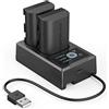 SMALLRIG Set caricabatteria per fotocamera per LP-E6NH per Canon R5, R6, R7, caricabatteria a doppio slot per Canon R5 C, R, R6 Mark II, 5D IV/III/II, 5DS, 6D, 6D II, 7D, 7D II - 3821