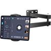 Vehoukli Supporto da parete per tablet, girevole a 360°, retrattile, 10-45 cm, per tablet da 4-13 pollici (nero)
