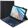 leleyo Cover tastiera retroilluminata per Samsung Galaxy Tab A 10.1 (T580/T585) Custodia tastiera wireless magnetica rimovibile QWERTY per Tab A 10.1 (T580/T585), Nero