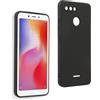 REY Cover in Gel TPU Nera per XIAOMI REDMI 6, Ultra Sottile 0,33 mm, Morbido Flessibile, Custodia Silicone