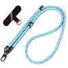 WJWINER Corda Cellulare Tracolla, Cordino per Cellulare Universale, Laccetto per Cellulare, Regolabile Cordino da Collo Nylon Catena Collana Tracolla, Adatto per Attività All'aperto e Viaggi(Azzurro)