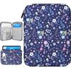 Dadanism 9-11 Custodia Protettiva Borsa Tablet Per iPad (A16) 11, iPad Air 11 M4/M3, iPad Pro 11 M5/M4, iPad 10a Gen 10,9, iPad 9/8/7a Gen 10,2, Galaxy Tab A11+ 11, Tab M11 11, Fiori+Blu