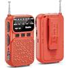 Tendak Radio Portatili FM/AM, Mini Radio a Batteria Radio Piccola con Batteria da 1200 mAh, Radio Tascabile con Bluetooth, Radio a Transistor a Batterie AAA con Luce di Lettura/TF, Caricatore USB-C