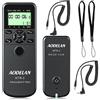AODELAN Telecomando senza fili con timer per scatto con intervalometro per Canon 90D EOS R RP M6 Mark II SL2 T6 T5i T7i 6D Mark II 80d per Olympus OM-D E-M1 Mark II E-M1X per Fujifilm GFX100 XT3 XT30