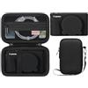 BOVKE Custodia Rigida + Cover in Silicone per Canon Italia PowerShot SX740 SX730 HS Lite Edition Fotocamera Digitale Compatta, Custodia protettiva con in Morbido Silicone, Nero