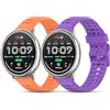 CHULN 2 Pezzis Cinturino per Amazfit Active 2/Active/Garmn Vivoactive 5/Amazfit GTS/GTS 2/2 Mini, 20mm Regolabile Sportiva Cinturino in Silicone Morbido di Ricambio per Smartwatch.(No host)