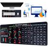 RICKMASK Trading - Tappetino per mouse grande, motivo Stock Market Chart Pattern Non-Slip Mat - Divertente regalo per investitori e trader, 80 x 30 cm