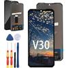 Yuxyiony Nuovo Schermo di Ricambio per Doogee V30 V30T V31GT V30Pro V-Max Display LCD Riparazione dello Schermo e Sostituzione Strumento Accessori