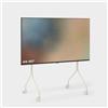 Pedestal Moon Rollin' Porta TV con Ruote | Piedistallo TV Moderno per Soggiorno | Carrello TV dal Design Danese | Mobile tv con Ruote | Porta TV dal Design Danese (Beige)
