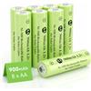 JiajaX Batteria ricaricabile AA 1,2 V Ni-MH, doppia batteria solare 900 mAh 1,2 V pre-caricata, ad alta capacità per luci solari, luci a corda, luci solari per vialetti (AA-900mAh-8pack)