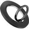 HOTUT Magnetic Phone Ring Holder, Suppor to per Dita del Cellulare, Anello Cellulare Magnetico, Supporto Regolabile, Presa Confortevole, Anello Staccabile per IPhone 16 15 14 Pro Max Plus Mini - Nero