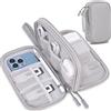 Lacdo Organizer Elettronici Cavi Borse Accessori Borsa da Viaggio Custodia Cavi Cavo da viaggio per Caricabatterie, mouse, cavo, Telefono, chiavetta USB, scheda SD, power bank Borsa piccola, Grigio