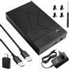 Leikurvo Docking Station per dischi rigidi, docking station USB 3.0 per HDD/SSD SATA da 2,5/3,5 - Supporto UASP, Plug & Play, compatibile con Windows, Mac & Linux