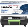 ASEKER Compatibile 51B2000 51B00A0 Toner di Cartuccia 2500 Pagine Nero Compatibile per Lexmark MS317 MS317DN MS417 MS417DN MS517 MS517DN MS617 MS617DN MX317 MX317DN MX417 MX417DE MX517 MX517DE MX617 MX617DE
