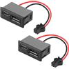 QIANRENON JST SM - Connettore di ricarica a 2 pin su USB 2.0 e USB C, 5 V 2 A, 2 porte, per luci LED giocattolo, 2,8 in, 2 pezzi