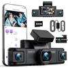 LAMTTO Dash Cam Auto 4 Canali 360°, Telecamera Auto 2K Anteriore + 1080P Posteriore, Interno e Laterali, WiFi 5GHz, Visione Notturna IR, G-Sensor, Dashcam con Kit Hardwire e Scheda 64GB Inclusa