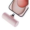 iWALK Caricabatterie portatile piccolo 4500mAh: Mini power bank con connettore USB-C integrato,batteria esterna per iPhone 16/16 Plus/16 Pro/16 Pro Max, Samsung S24/23 (Rosa)