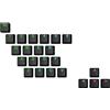 Geeky Set di copritasti gommati, traslucido, ABS + TPR, profilo OEM per tastiera meccanica da gioco (nero, 23 tasti)