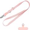 CHUQING Collana rosa universale per cellulare da appendere Crossbody Strap Phone Lanyard regolabile rosa chiaro cordino, M, Poliestere