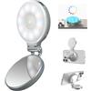 TELESIN Luce Selfie RGB Magnetica 4 in 1 per iPhone & Android, Luce Video LED 360° Ricaricabile con Specchio e CCT 2500K-7000K, Compatibile MagSafe, per TikTok, Vlog, Trucco, Fotografia, Streaming