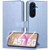 Mofurd Cover per Samsung Galaxy A57 5G Libro in Pelle PU, [con 2 Pezzi Pellicola Vetro Temperato] Custodia Portafoglio Antiurto [Blocco RFID] [Funzione di Supporto] [Slot Schede], Viola