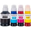 SHUOLEI GI-50 Flaconi di Inchiostro Compatibile con Canon GI50 Inchiostro Multipack per Pixma G1520 G1560 G2520 G2560 G3520 G3560 G1530 G2570 G4570 G5050 G6050 G7050 GM2050(4-Pack,BK/C/M/Y)
