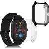 kwmobile Set 2x Custodia Smartwatch Compatibile con Huami Amazfit GTS 4 Cover - Case Silicone Protezione Orologio Fitness trasparente/nero
