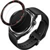 kwmobile Protezione Display Compatibile con Xiaomi Watch S4 /Watch S4 eSIM/Watch S3 Fitness-tracker - Sticker Proteggi-schermo per Smart-Watch nero/rosso