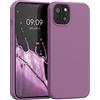 kwmobile Cover per iPhone 13 Custodia - Back Case per Smartphone in Silicone TPU - Protezione Gommata - viola orchidea