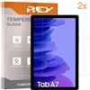 REY Pack 2X Pellicola salvaschermo per Samsung Galaxy Tab A7 2020 WiFi - 4G 10,4, Vetro temperato, di qualità Premium