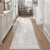 PureCozy Tappeto Cucina Grigio 60x240cm Antiscivolo Lavabile Passatoia Corridoio Scendiletto Camera da Letto Sala Ufficio Lungo Carpet Pelo Corto Morbido Rug