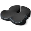 Arbanith Cuscino Sedia Ufficio in Memory Foam Design 3D Sagomato | Rivestimento traspirante e base antiscivolo, ideale per lunghi periodi seduti, ufficio, casa e viaggi