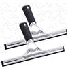 TETEWEVER 2 Pezzi Tergivetro in Acciaio Inox, Tergivetro per Doccia, Lavavetri Professionale 25cm, Tergipavimento Finestre, Spatole Lavavetri per Bagno, Doccia, Auto Vetro, Specchio