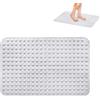 Huamirra Tappetino Doccia Antiscivolo, 60 x 90 cm Tappetino da Doccia Antiscivolo, Tappeto da Bagno Lavabile in Lavatrice, Tappeto da Bagno con Ventose e Fori di Scarico, per Doccias (Bianco)