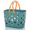 HERCHR Borsa Portaoggetti da Doccia Portatile, Cestello Portaoggetti in Plastica Portaoggetti Per Articoli da Toilette con Manico Per Bagno, Dormitorio Universitario, Dispensa, Cucina(Verde)