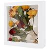 GraduatePro, scatola con cornice bianca con sfondo in lino e 6 spilli, per memorabilia, premi, medaglie, 20,3 x 20,3 cm