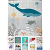 arteneur® - Waterwelt grigio - Tenda da doccia antimuffa 180 x 200 cm - Riciclata con Öko-Tex Standard 100 - Orlo appesantito, opaco, impermeabile, lavabile, 12 anelli e e-book