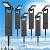 kefflum Faretti Solari da Giardino 300LM, 2200mAh Luci Solari da Giardino Potenti, Pannello Solare Ingrandito In Silicio Policristallino da 2,5W, Impermeabile IP65 Adatto per Sentieri Prati (6 Pezzi)
