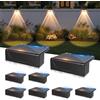 Liyade 8 lampade solari per esterni da giardino, lampada da parete solare per esterni, impermeabili, con 3 modalità di illuminazione, luci di copertura per recinzione, scale esterne, gradini, veranda